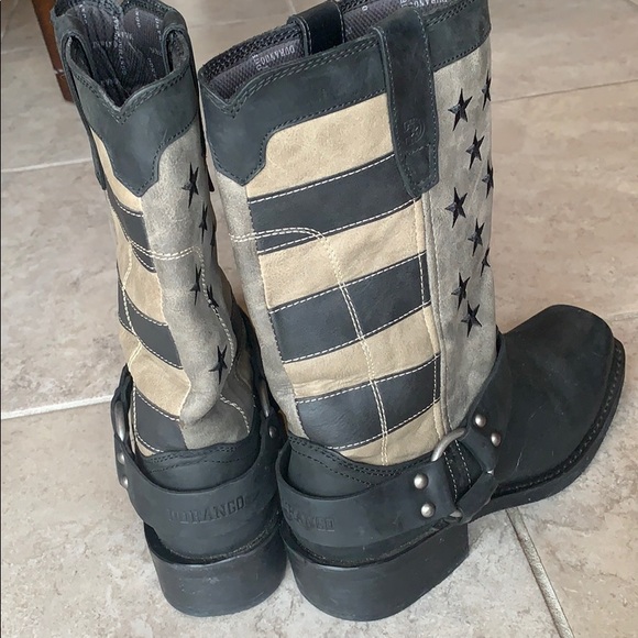 Men’s Durango® Black Faded Flag Harness Boot - Picture 2 of 5